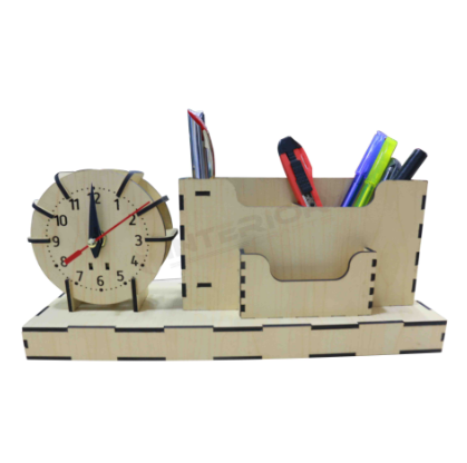 Wooden Penpencel Multi Desk Organizer Card