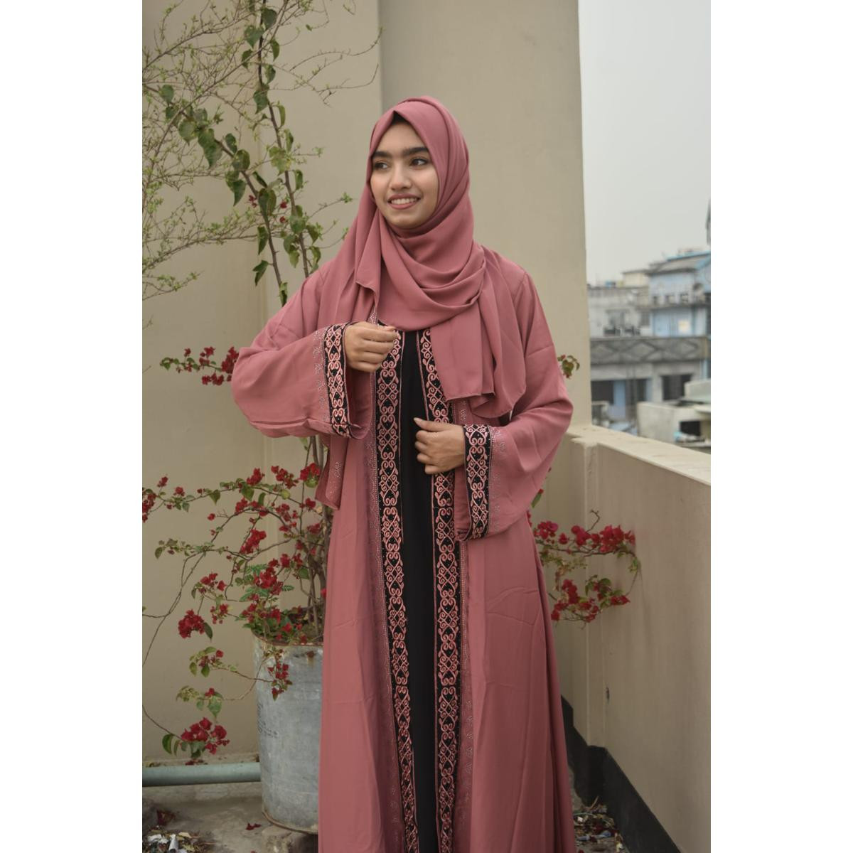 Dubai Cherry New Design Adjust koti Borka for Women with Hijab