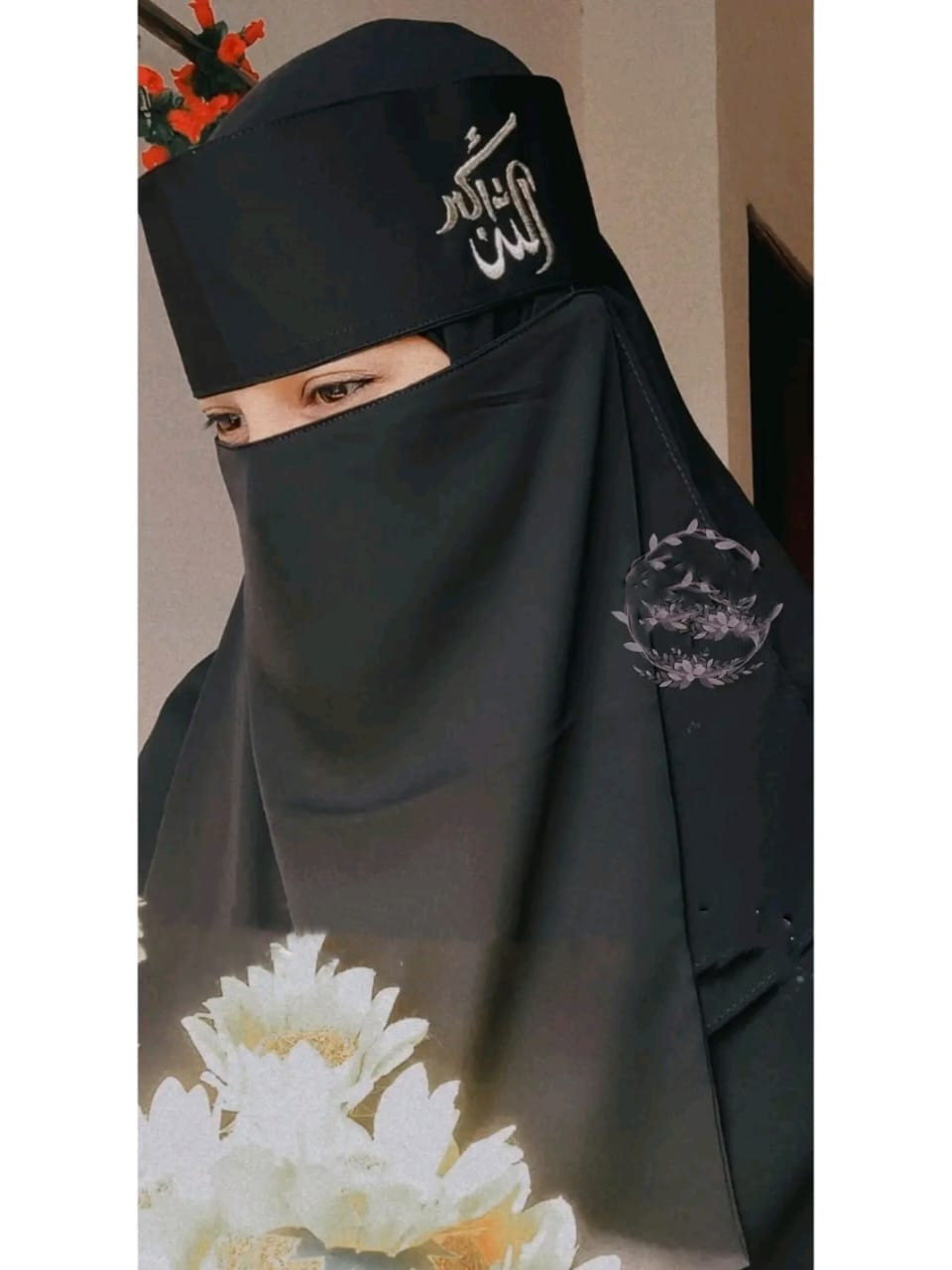 Embroidery Work Arabian Egyptian Niqab One Part Muslim
