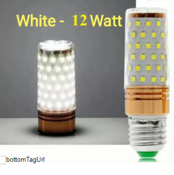 LED Candle Lamp Cool White & Warm White Color Bulb E27 Patch Holder