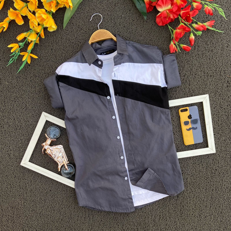 New Arrival Full Sleeve Shirt Semi rubber print