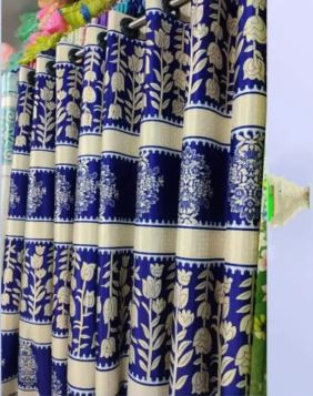 Synthetic Curtain Porda Color white Blue, white, from Suba International