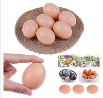 Plastic Fake Chicken Egg Simulation Poultry Layer Coop 5 PCS