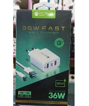 ACTIVE TELECOM 36W FAST WALL CHARGER-U232K