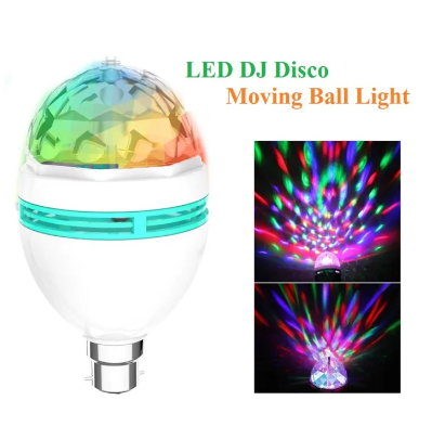 360 Degree LED Rotating Bulb, Magic Dj Disco Light for Festival/Home/Shop/Diwali/Wedding, Birthday Party Decoration