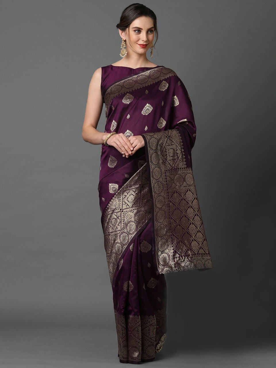 Printed silk saree with blouse piece