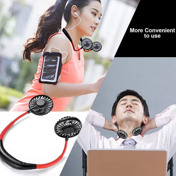 Neck Fan With LED Light