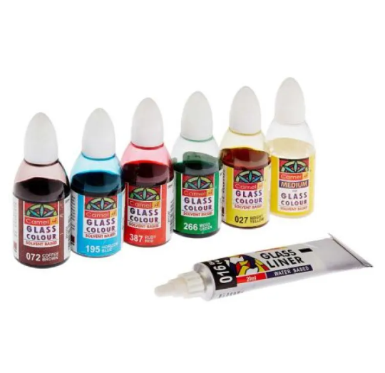 Camel Solvent Based Glass Colour 5 Shades 20ml