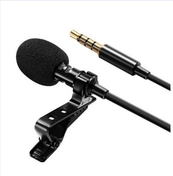 3.5mm Jack Microphone Tie Clip-on Lapel Microphone for Mobile Phone