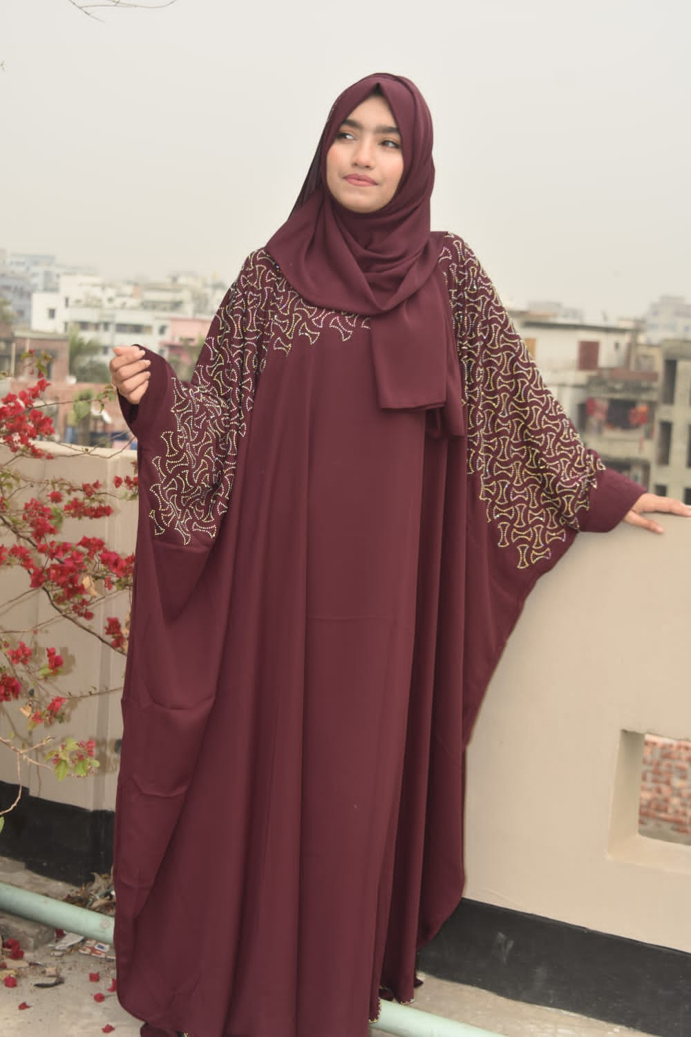 Dubai Cherry New Design Borka for Women with Hijab