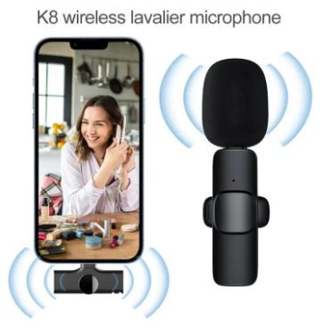 K8 Wireless Professional Microphone For OTG Type-C Supported Smartphones Live, Video, Sound Recorded - Wireless Microphone