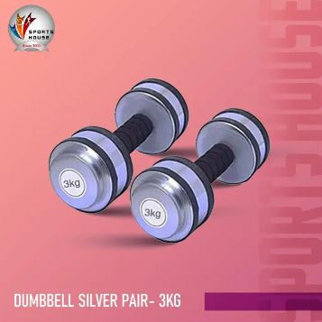 Dumbbell Silver Pair- 3kg