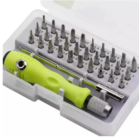 30in1 Multi Purpose Screwdriver Kit - Green and Silver color