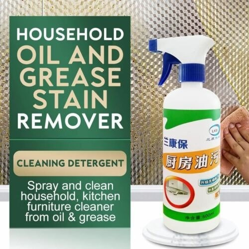 Kitchen Cleaner Spray-450ml, Kitchen Oil & Grease Stain Remover